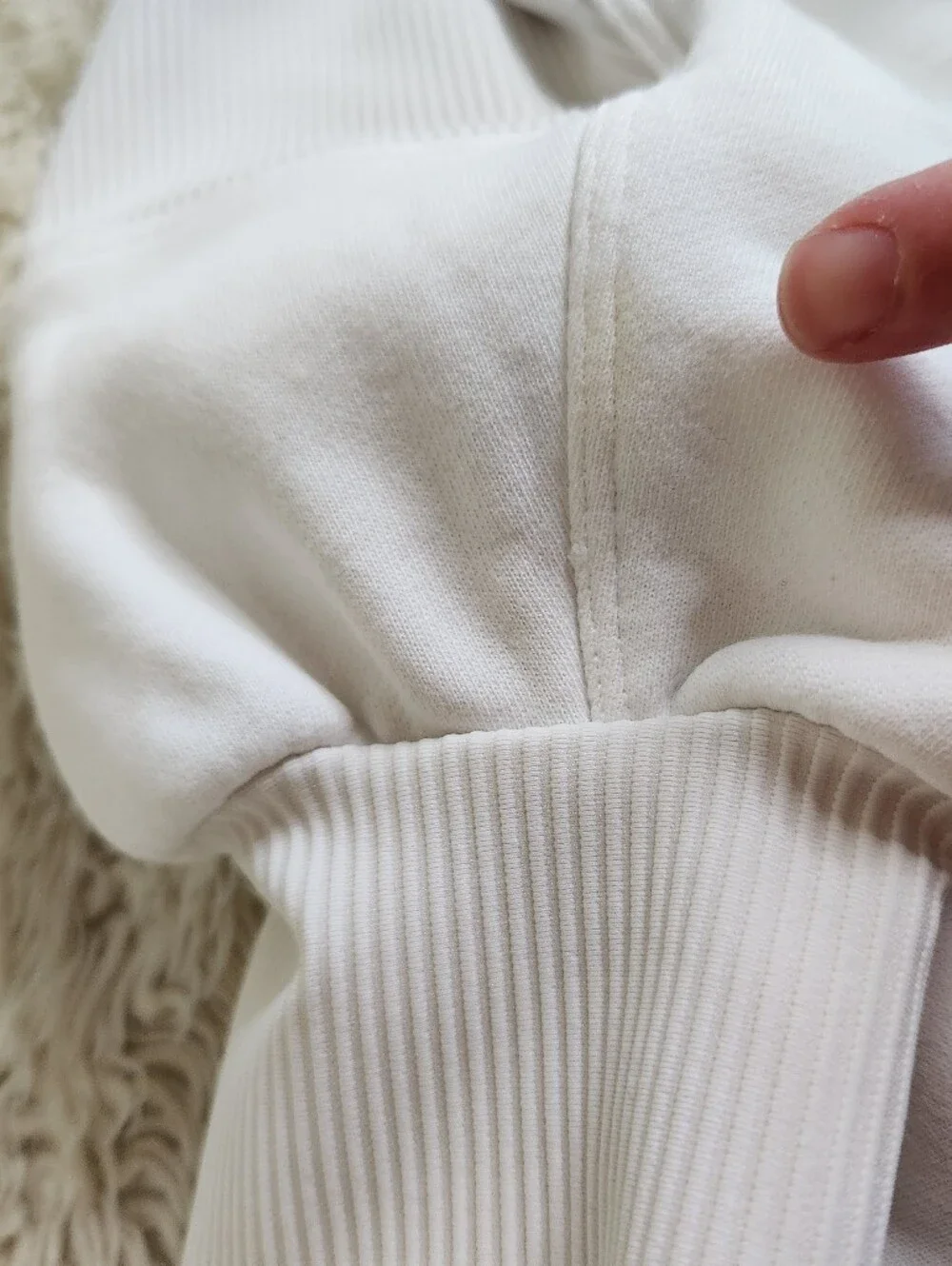 Lululemon Perfectly Oversized Crew Sweatshirt White Rose Gold Logo W3CQAS